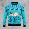 Unicorn Nope Christmas Ugly Christmas Sweater
