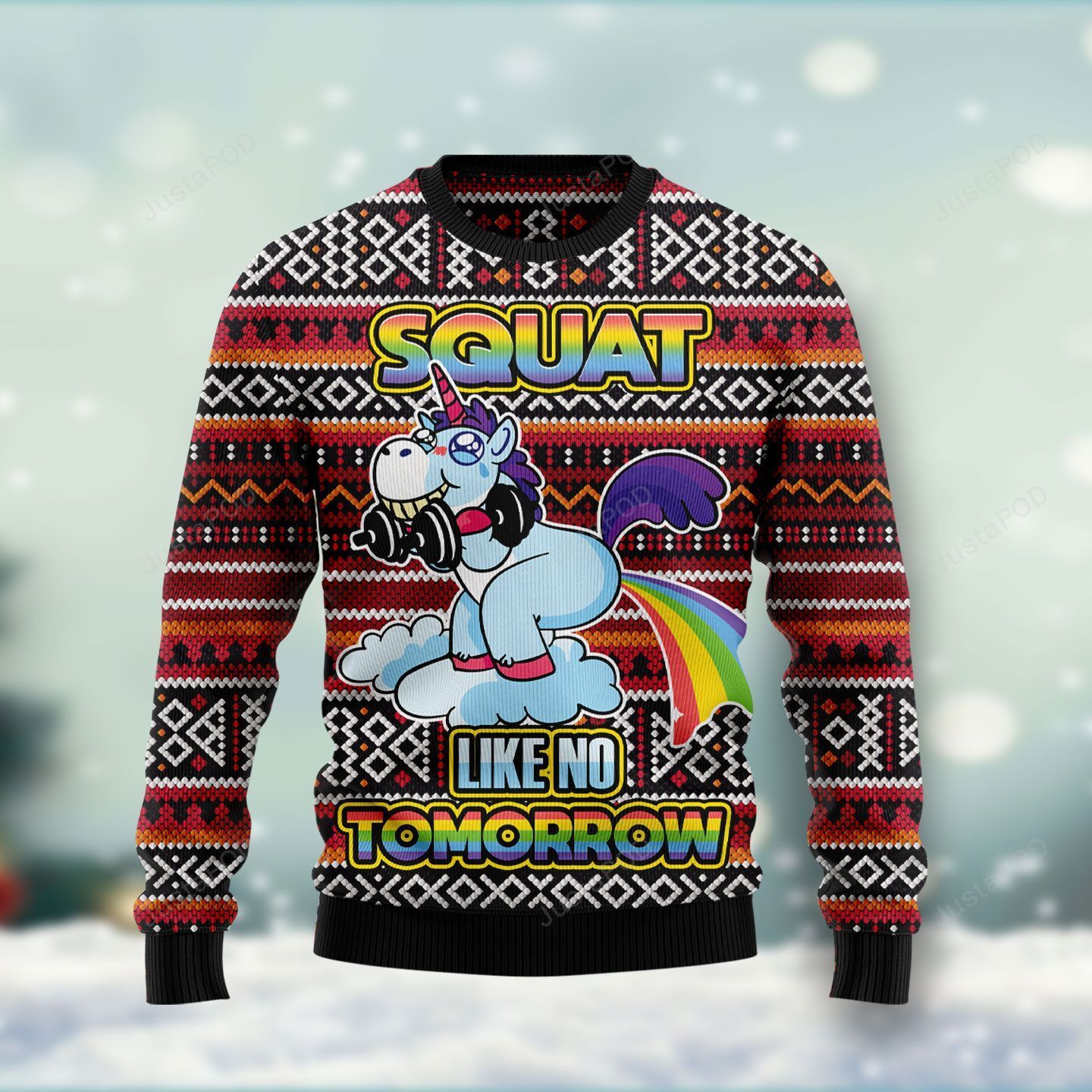 Unicorn Squat Like No Tomorrow Ugly Christmas Sweater Unicorn Squat Like No Tomorrow Ugly Christmas Sweater