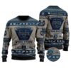 Utah State Aggies Football Team Logo Custom Name Personalized Ugly Christmas Sweater