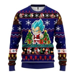 Vegeta Blue Anime Dragon Ball For Unisex Ugly Christmas Sweater