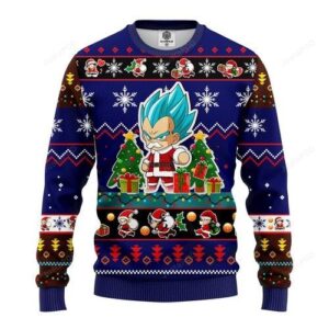 Vegeta Blue Anime Dragon Ball Ugly Christmas Sweater
