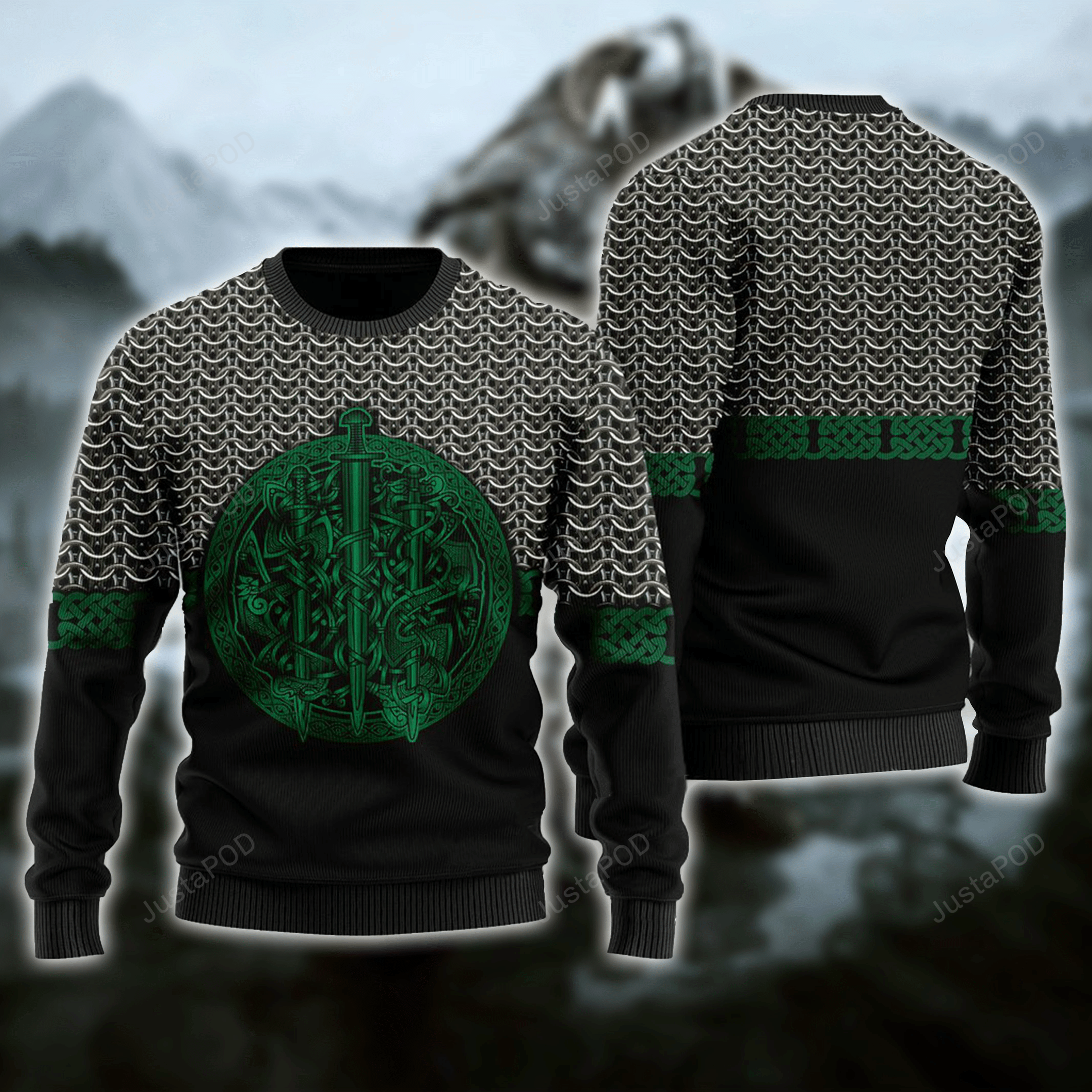 Viking Sword Ugly Christmas Sweater Viking Sword Ugly Christmas Sweater