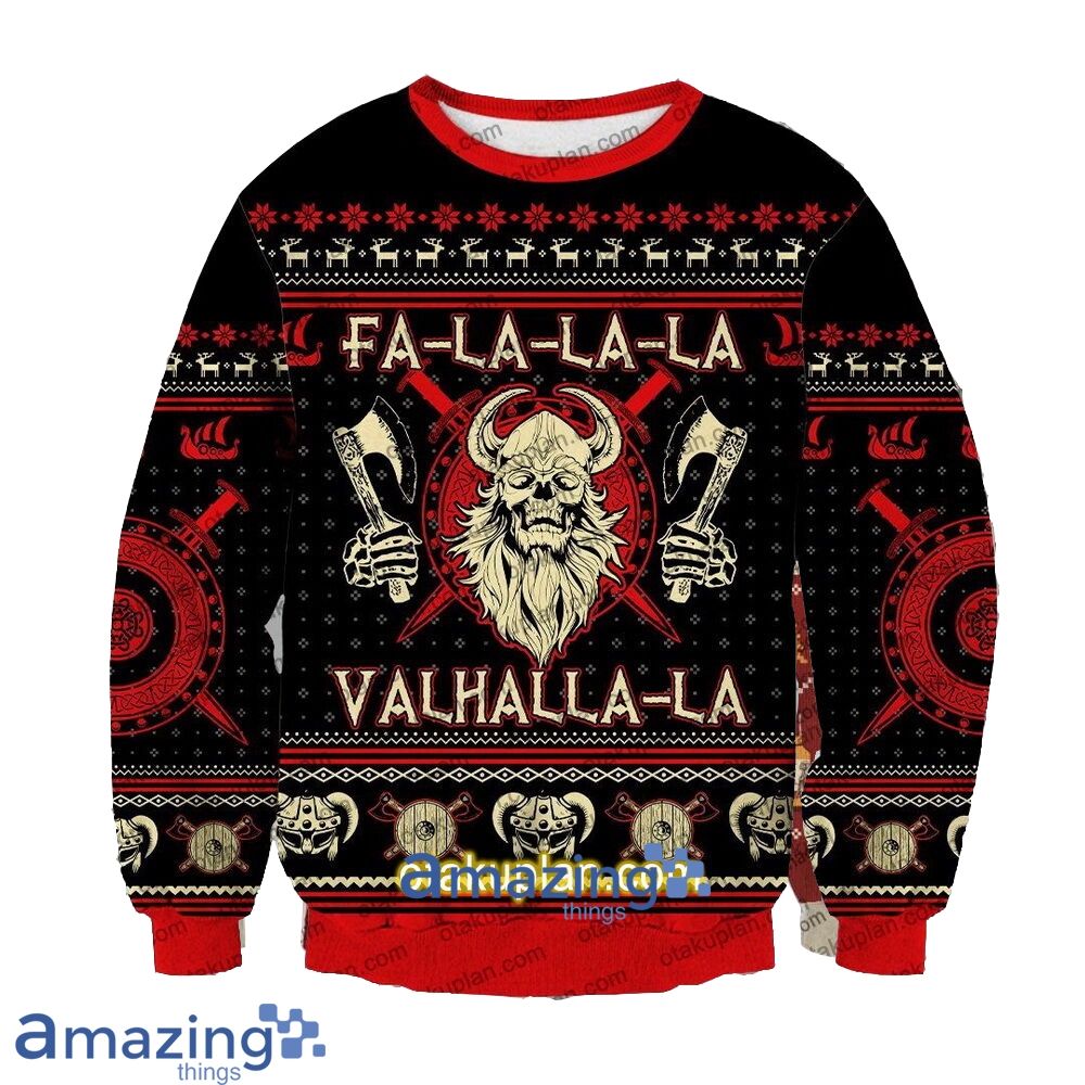 Viking Valhalla Ugly Christmas Sweater Viking Valhalla Ugly Christmas Sweater