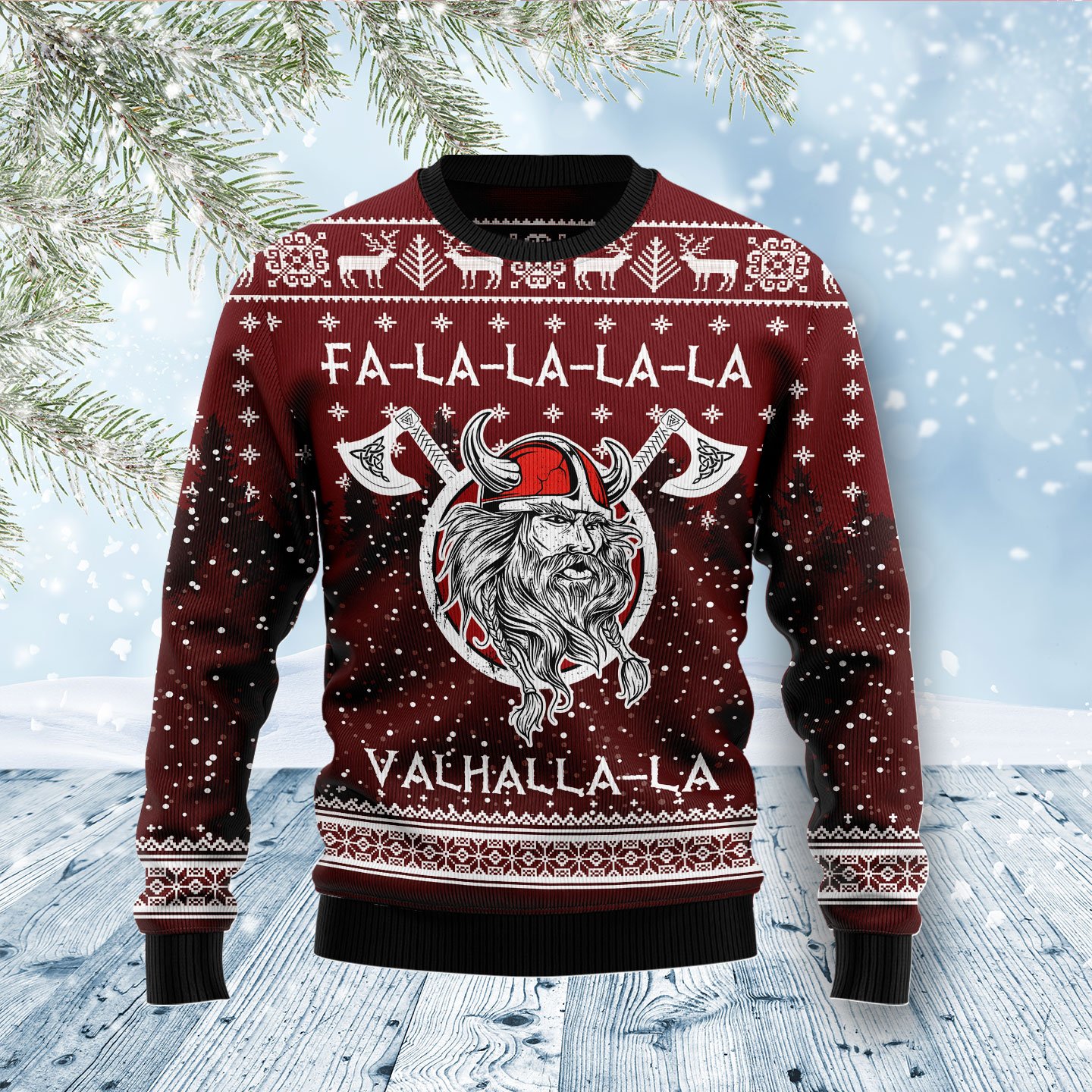 Vikings Fa La La La TG51023 Ugly Christmas Sweater Vikings Fa La La La TG51023 Ugly Christmas Sweater