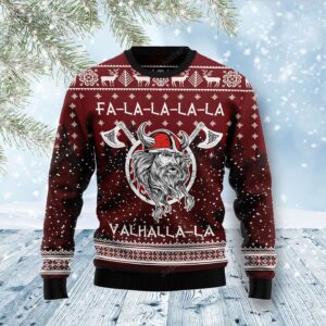 Vikings Fa La La La Ugly Christmas Sweater