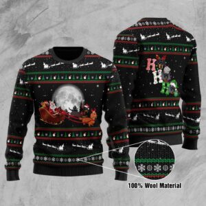 W Dachshund Merry Christmas Santa For Unisex Ugly Christmas Sweater