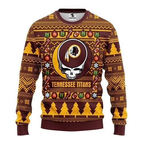 Washington Redskins Grateful Dead Ugly Christmas Sweater Washington Redskins Grateful Dead Ugly Christmas Sweater