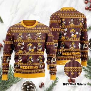 Washington Redskins Mickey Mouse Ugly Christmas Sweater
