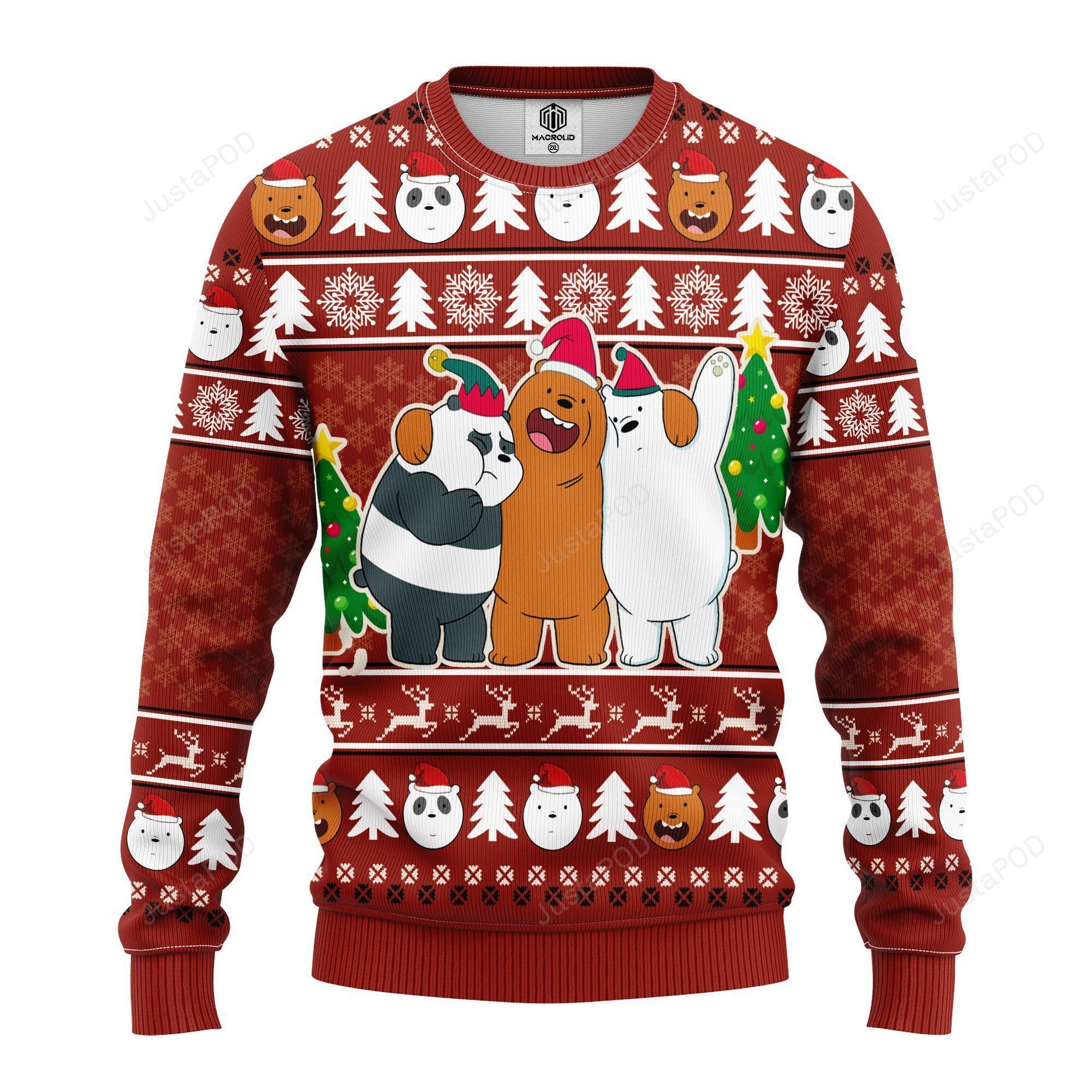 We Bare Bear Funny Ugly Christmas Sweater We Bare Bear Funny Ugly Christmas Sweater
