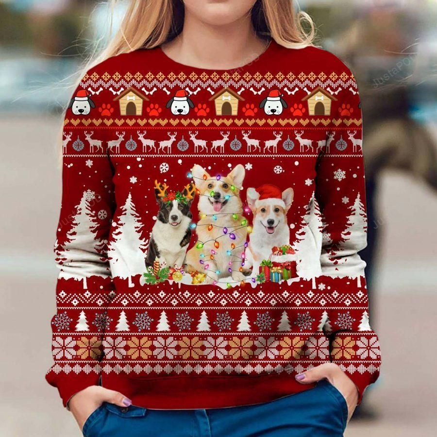 Welsh Corgi Dog Ugly Christmas Sweater Welsh Corgi Dog Ugly Christmas Sweater