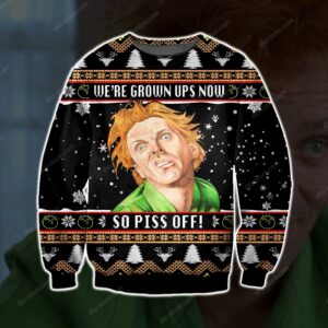 Were Grown Up Now So Piss Off Knitting Pattern For Unisex Ugly Christmas Sweater