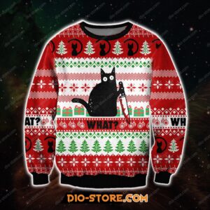 What Black Cat Ugly Christmas Sweater