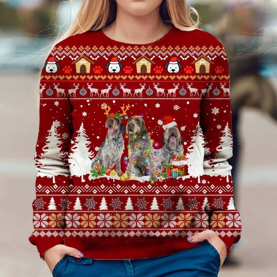 Wirehaired Pointing Griffon Dog Ugly Christmas Sweater Wirehaired Pointing Griffon Dog Ugly Christmas Sweater