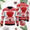 Wisconsin Badgers Football Team Logo Custom Name Personalized Ugly Christmas Sweater