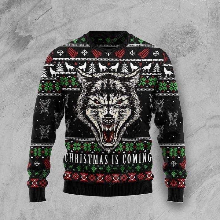 Wolf Black Ugly Christmas Sweater Wolf Black Ugly Christmas Sweater