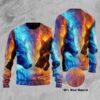 Wolf Fire Ugly Christmas Sweater
