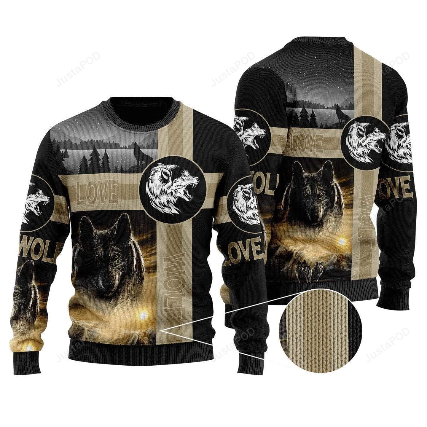 Wolf Ugly Christmas Sweater Wolf Ugly Christmas Sweater