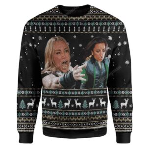 Woman Yelling At A Cat For Meme Lovers Ugly Christmas Sweater