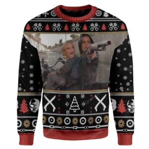 Woman Yelling At A Terminator Cat For Meme Lovers Ugly Christmas Sweater