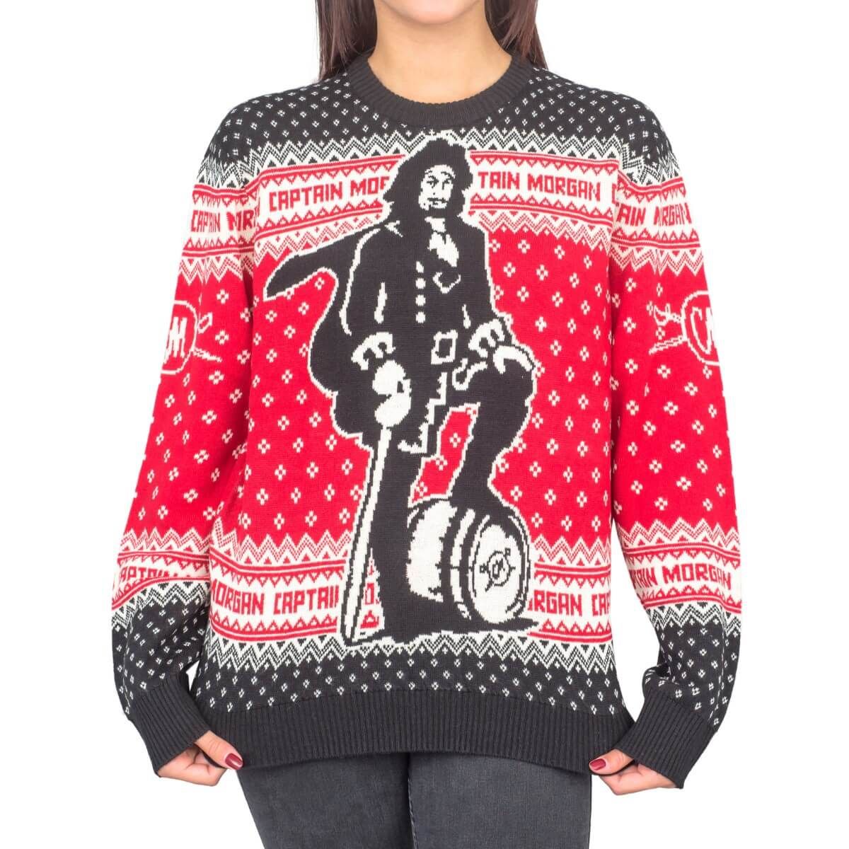 Women’s Captain Morgan The Standing Captain Ugly Christmas Sweater Women’s Captain Morgan The Standing Captain Ugly Christmas Sweater