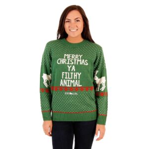 Women’s Green Filthy Animal For Unisex Ugly Christmas Sweater