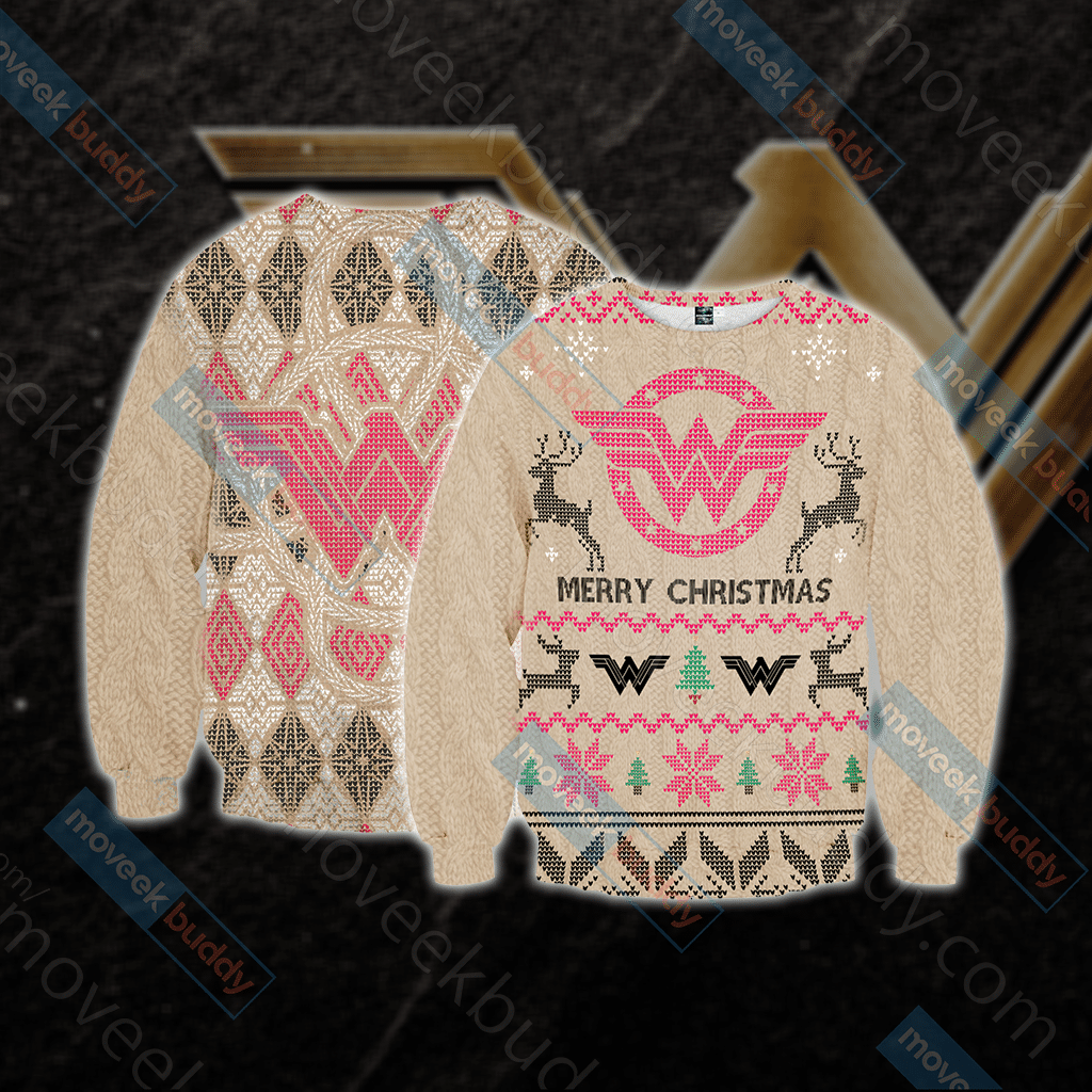 Wonder Woman Knitting For Unisex Ugly Christmas Sweater Wonder Woman Knitting For Unisex Ugly Christmas Sweater