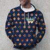 Wrestling All Star Pixel Art Christmas Knitting Pattern 3D All Over Printed Hoodie