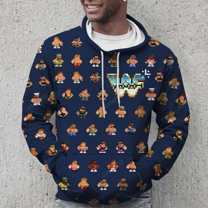 Wrestling All Star Pixel Art Christmas Knitting Pattern 3D All Over Printed Hoodie Wrestling All Star Pixel Art Christmas Knitting Pattern 3D All Over Printed Hoodie