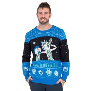 Wubba Lubba Dub Dub Rick And Morty For Unisex Ugly Christmas Sweater