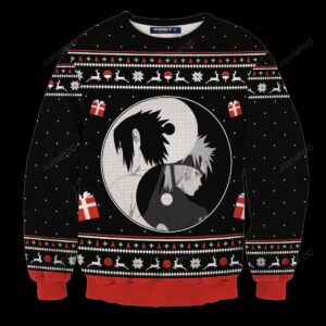 Yin Yang Naruto Sasuke Ugly Christmas Sweater