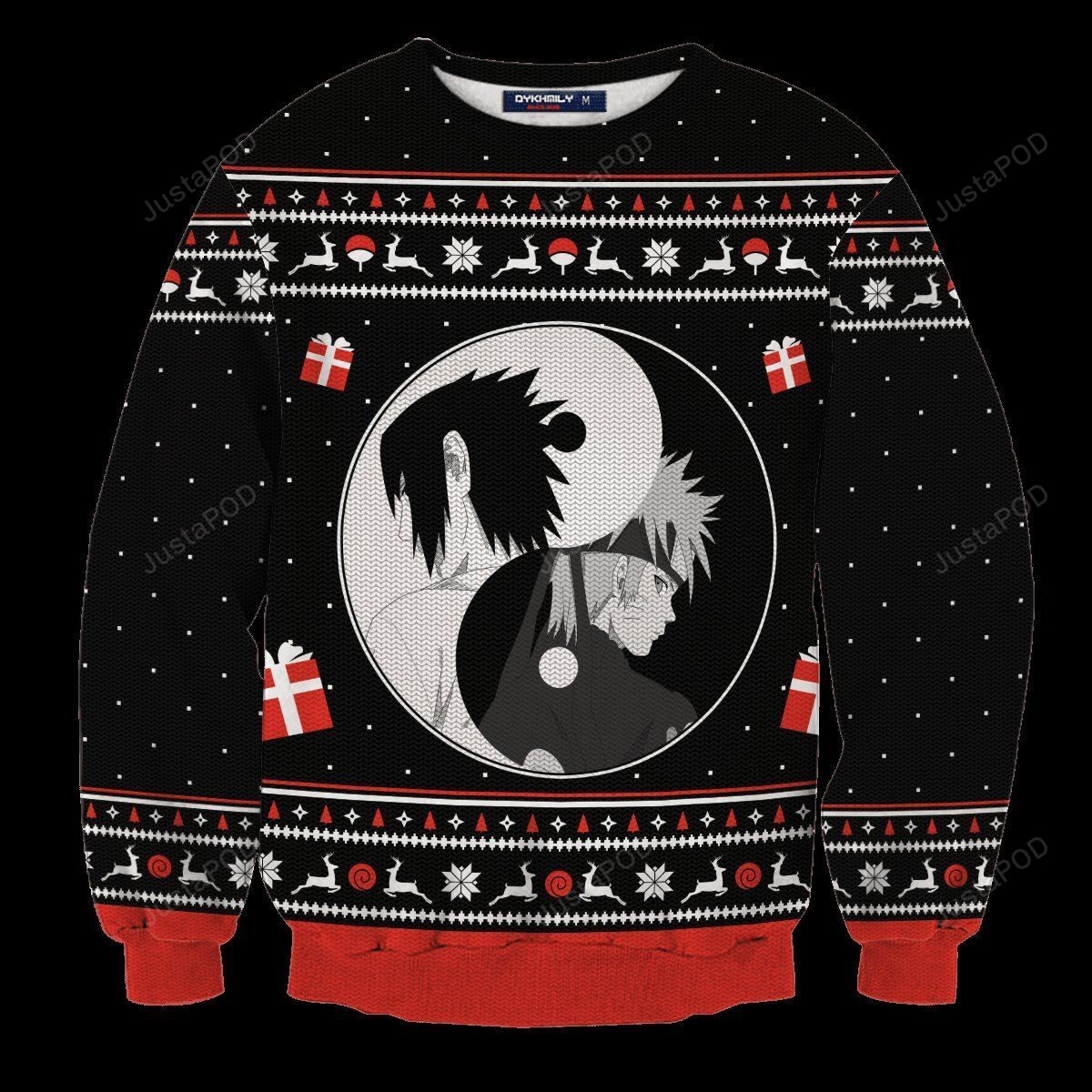 Yin Yang Naruto Sasuke Ugly Christmas Sweater Yin Yang Naruto Sasuke Ugly Christmas Sweater
