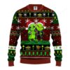 Yoda And Grinch Ugly Christmas Sweater Brown Green