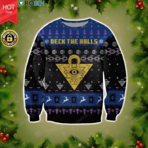 Yu-Gi-Oh Deck The Halls Ugly Christmas Sweater