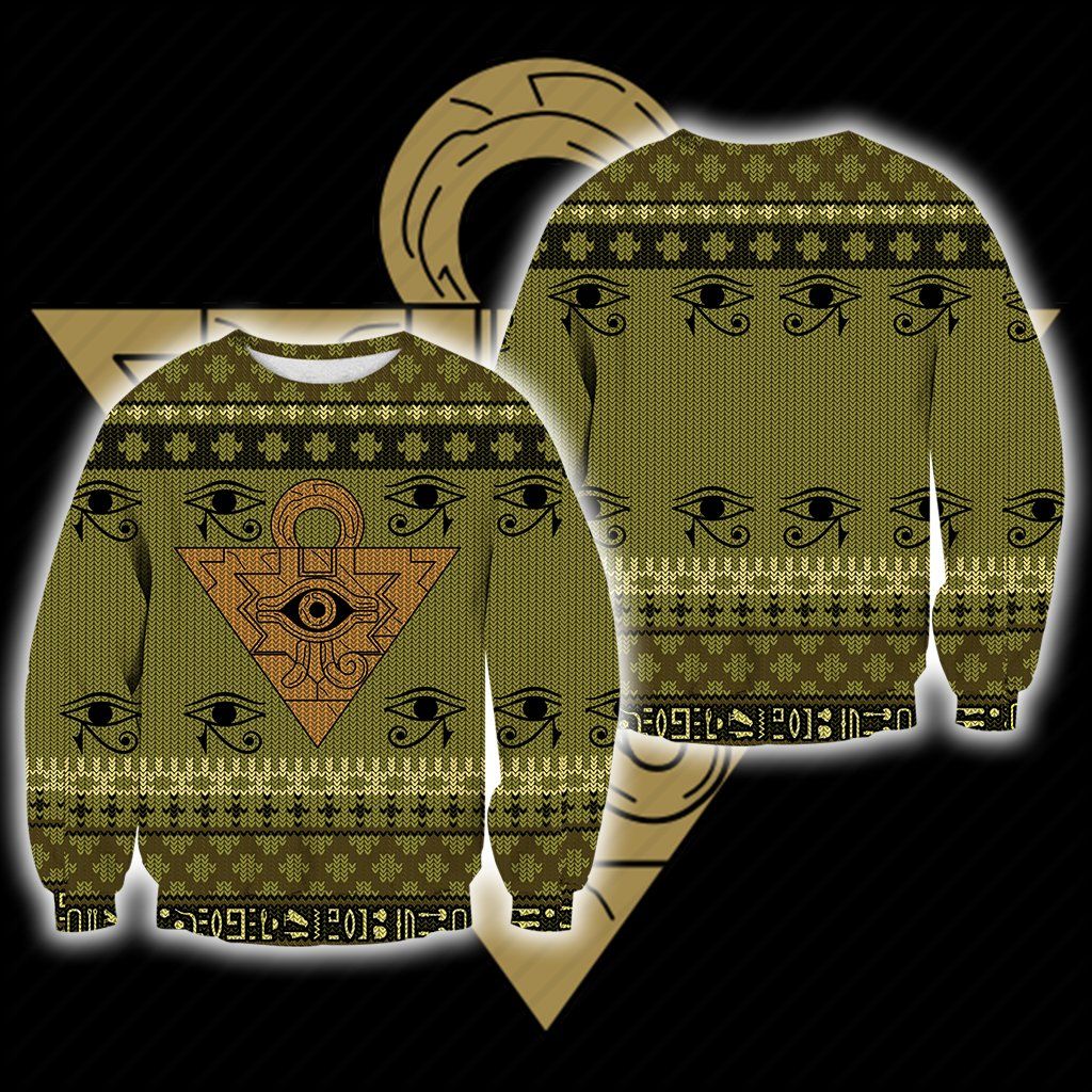 Yu-Gi-Oh Milennium Puzzle Ugly Christmas Sweater Yu-Gi-Oh Milennium Puzzle Ugly Christmas Sweater